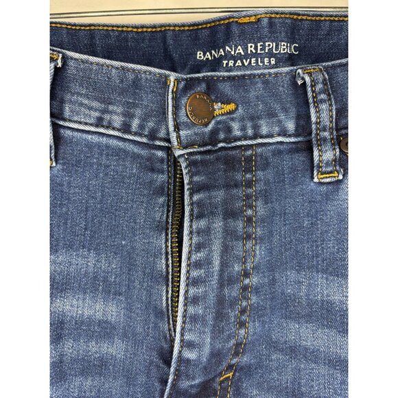 BANANA REPUBLIC Travelers Slim Fit Jeans Mens 36x30 Denim Stretch Stretch - Picture 3 of 6